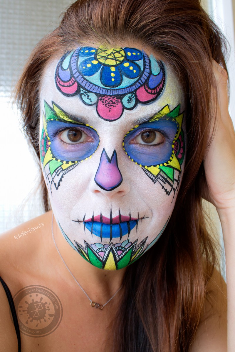 Face painting sugar skull