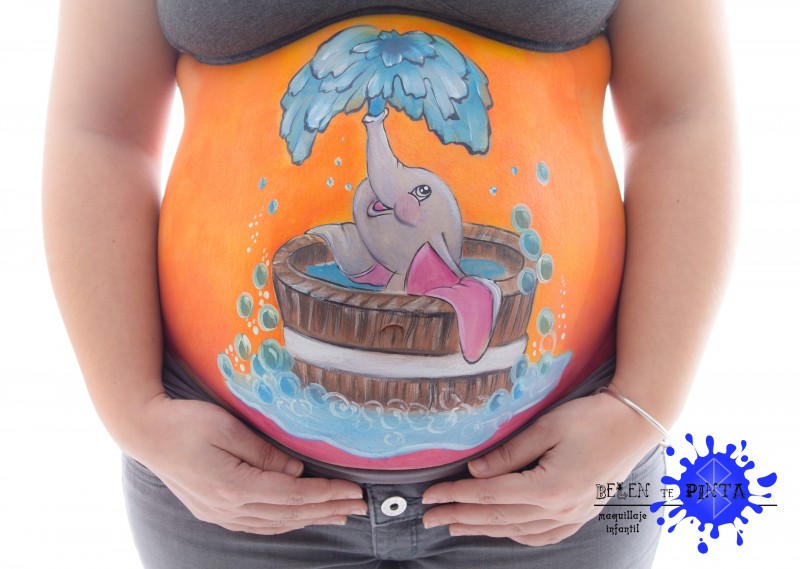 Belly Painting. Pintura de Barriguitas  Belén te pinta. Maquillaje  artístico Coruña