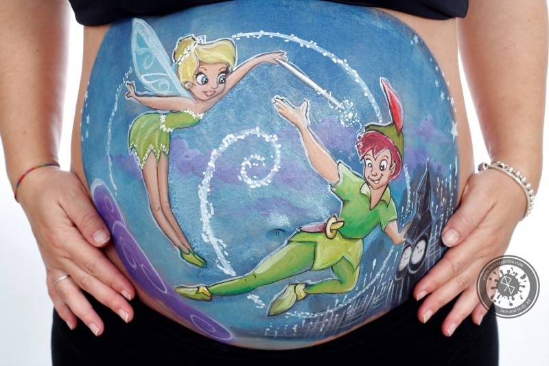 Belly painting Peter Pan
