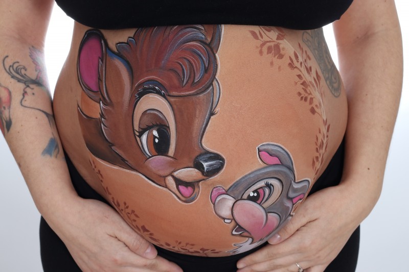 belly painting disney 